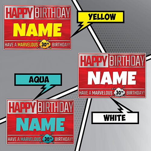 Marvelous Sign Marvelous Personalized Birthday Yard Sign