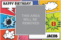 Birthday - Comic Book Frame 36"Wx24"H