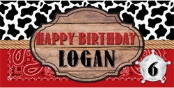 Vinyl Banner - Birthday - Custom, Wild West