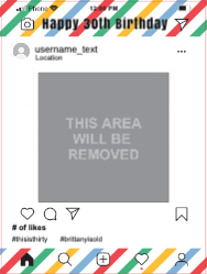 Instagram Selfie Frame - Birthday Stripes - 18x24