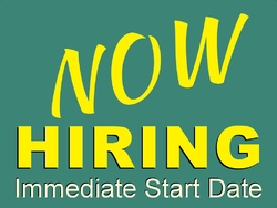 Now Hiring Green, Yellow 24x18-Large