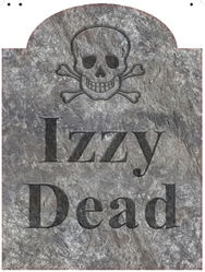 Tombstone Izzy Dead-Small 12" x 18"