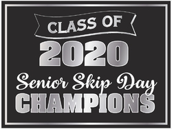 Senior Skip Day Champs Black 24x18-Large