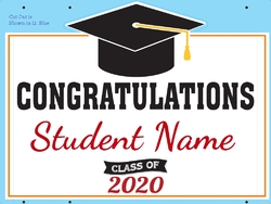 Class Of 2020 Cap 2 Specialty Shape 24x18-Large