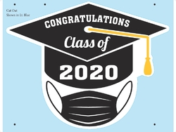 Class Of 2020 Cap 3 Specialty Shape 24x18-Large