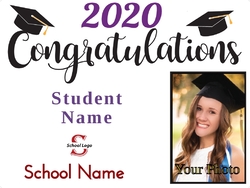 Graduation Sign 3 Photo 24x18-Large