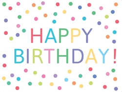 Happy Birthday - Polka Dots Yard Sign 24"x18"