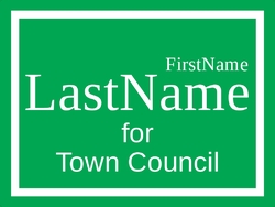 Political - Green Yard Sign 24"x18"
