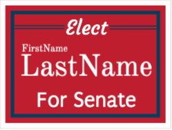 Political - Red Yard Sign 24"x18"