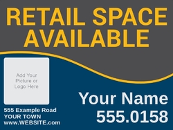 Real Estate - Retail Space Available Yard Sign 24"x18"