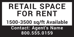 Vinyl Banner - Real Estate - Office Space For Rent - Custom