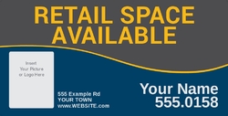 Vinyl Banner - Real Estate - Retail Space Available - 36" x 18"