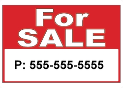 For Sale-Red with White Letters-Small