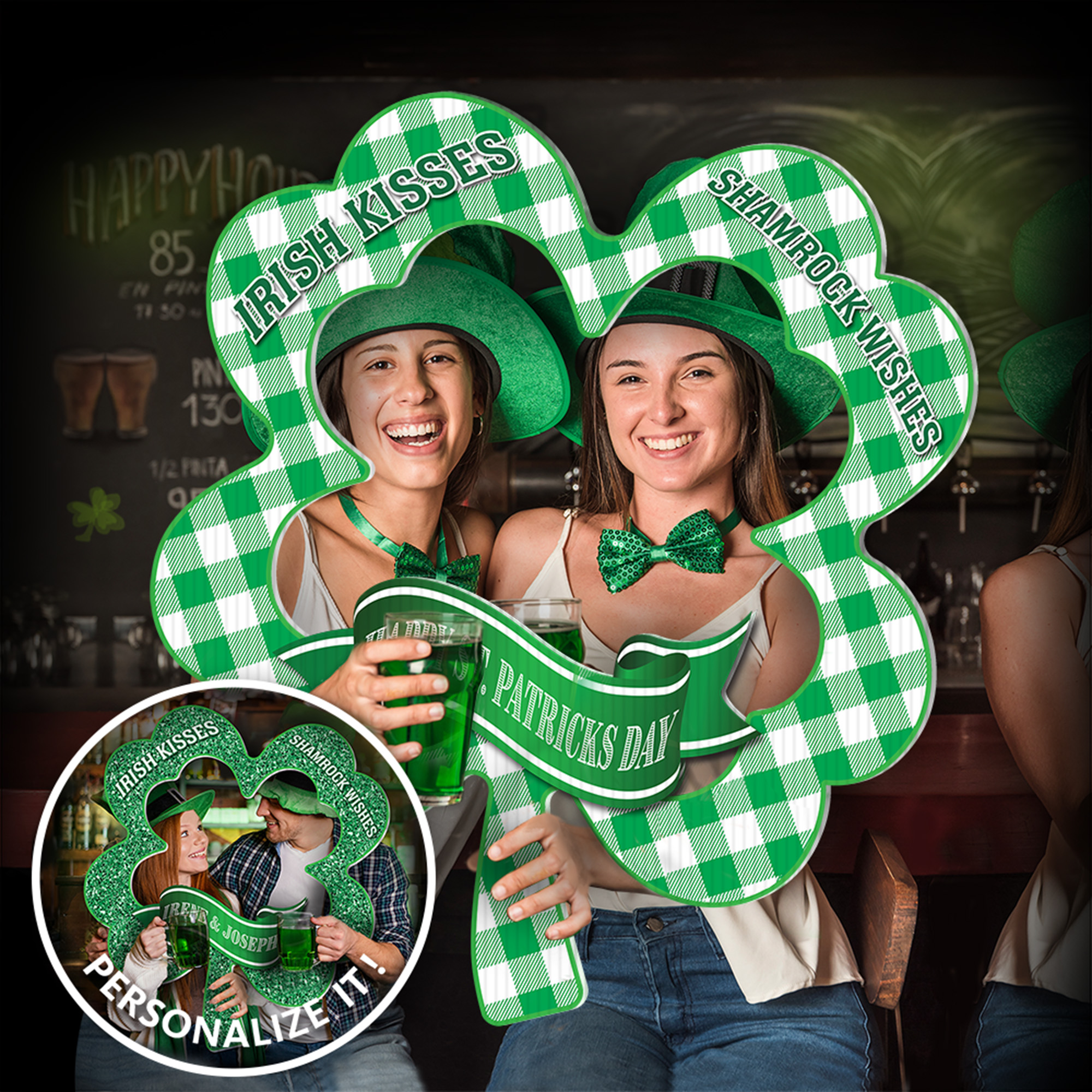 Shamrock St. Patrick's Selfie Frames