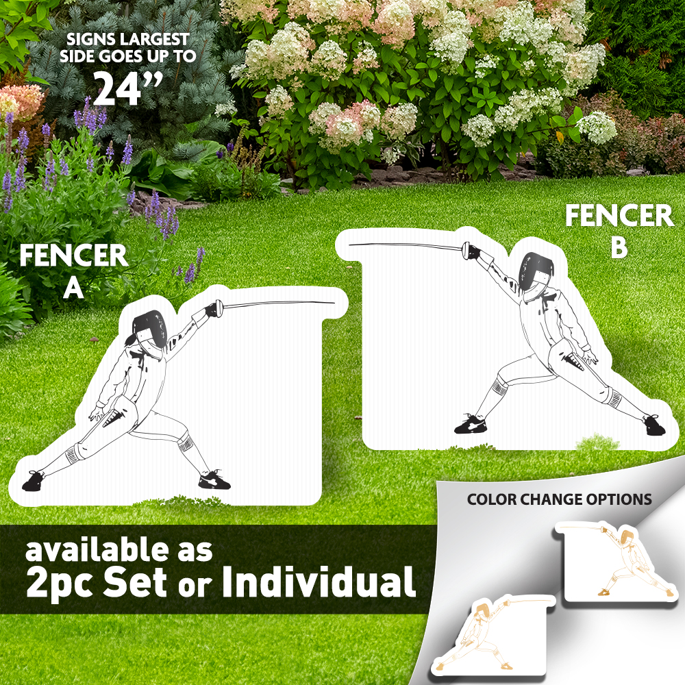 Fencing Sport Lawn & Photo Prop