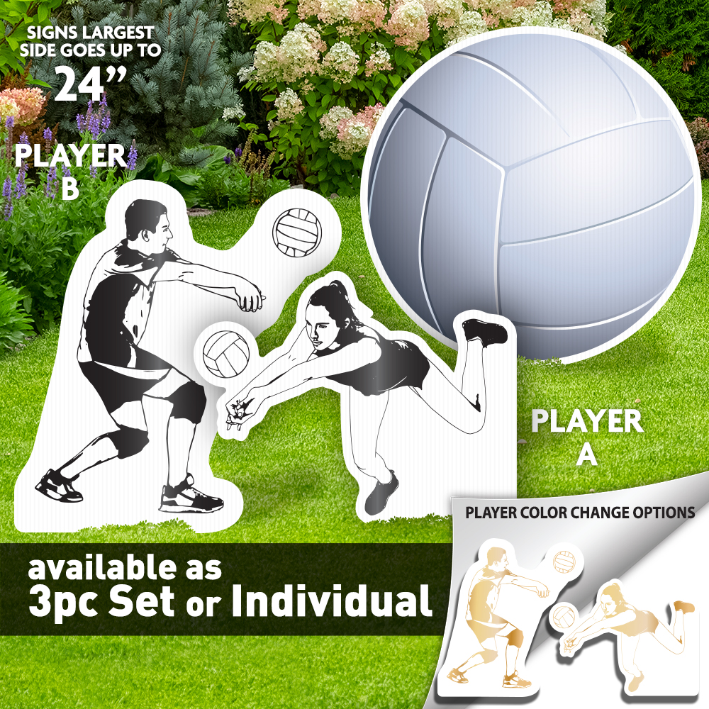 Volleyball, Player A and B Lawn & Photo Prop