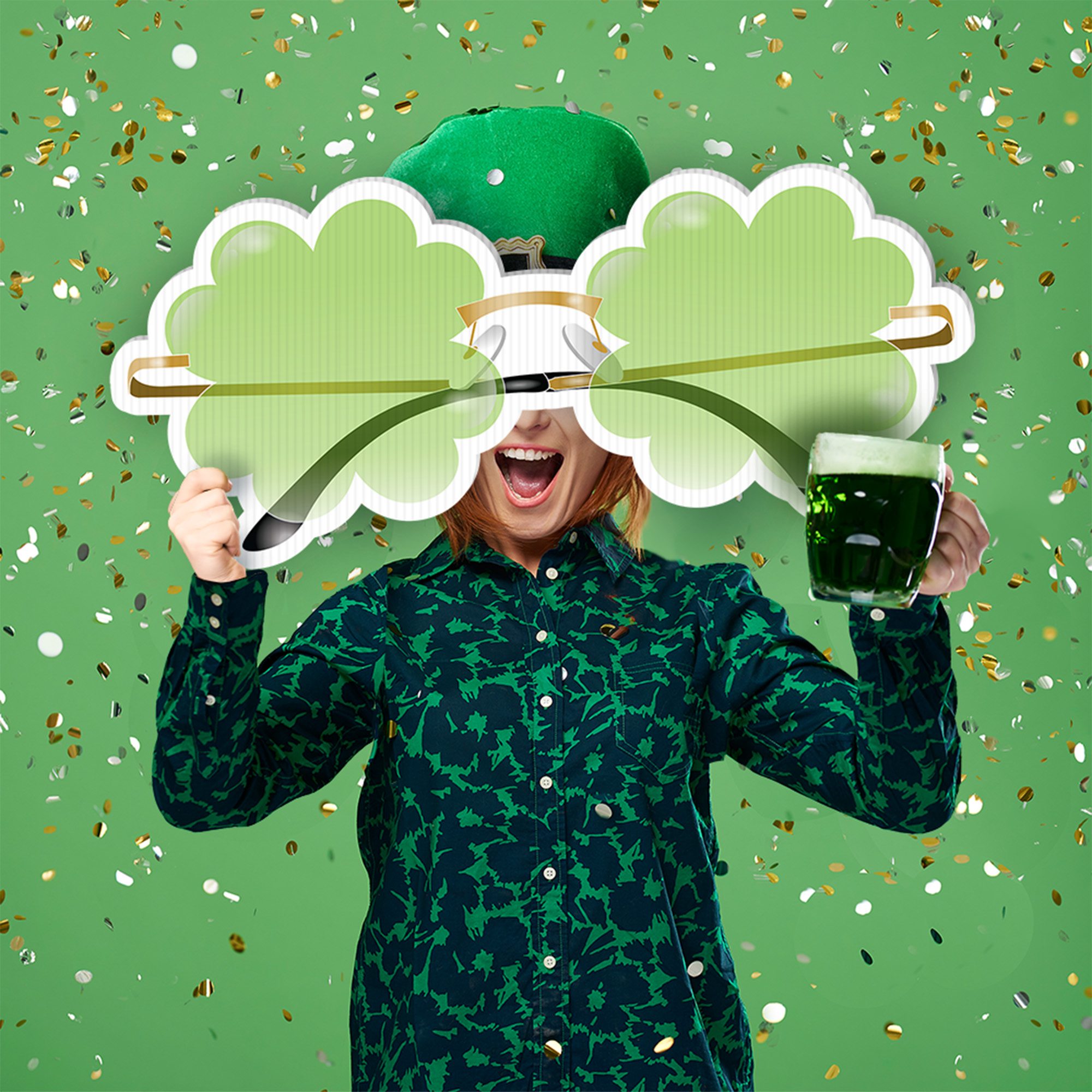 Shamrock Shaped Sunglasses Prop