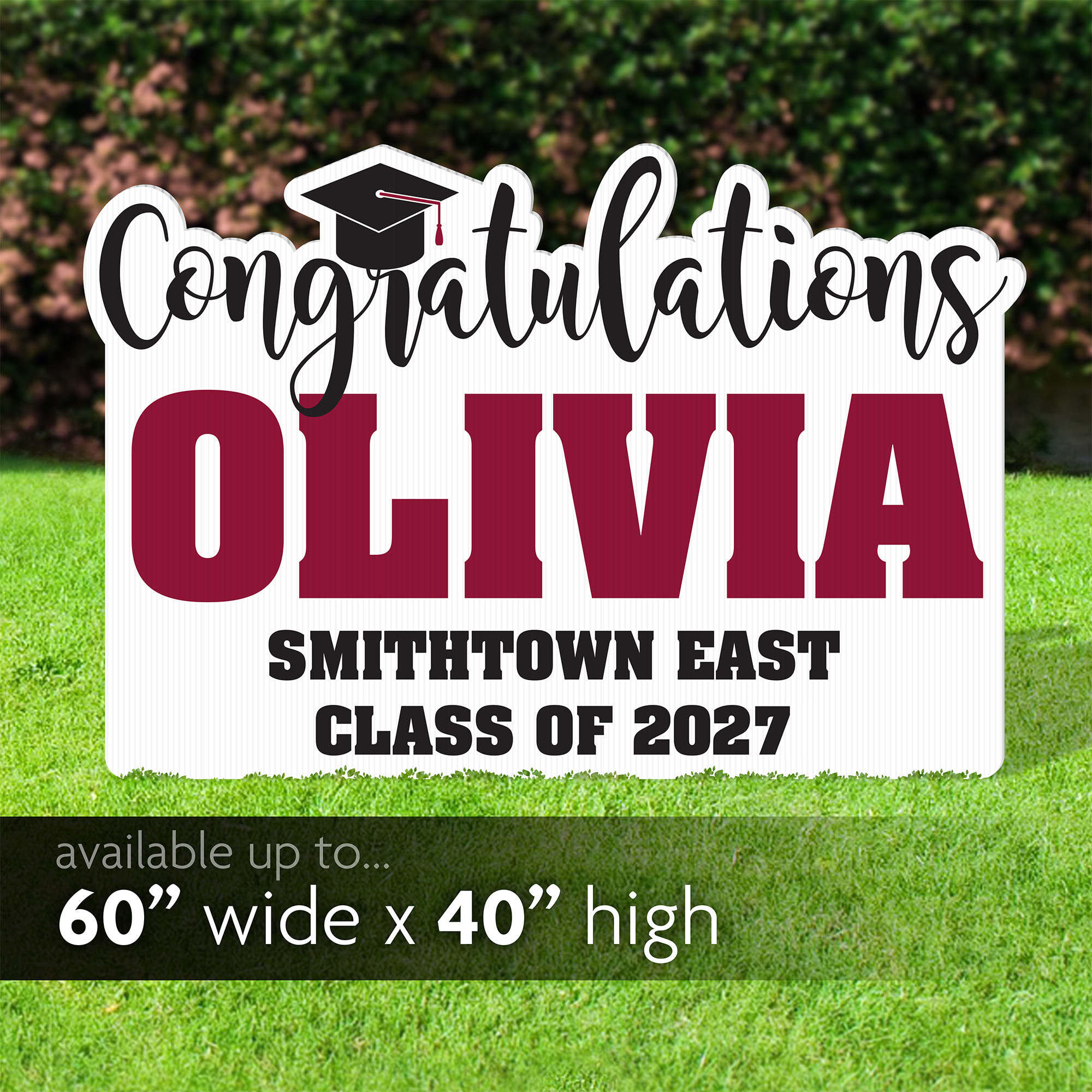 Grad Personalized Yard Sign congratulations graduation sign