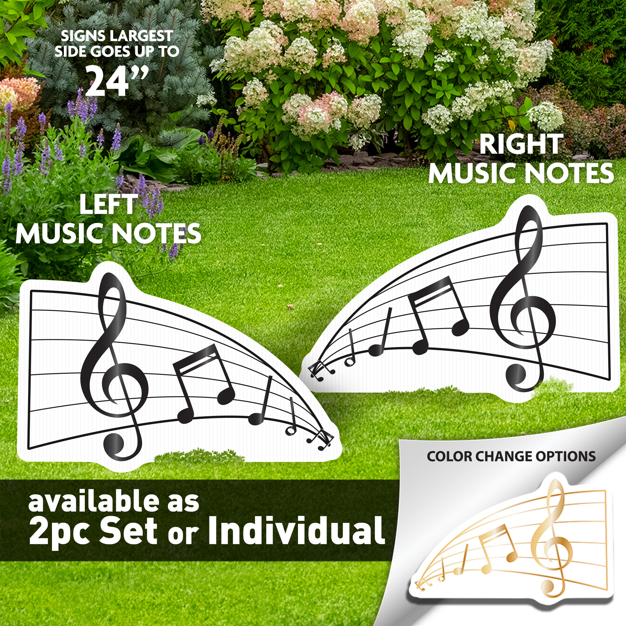 Musical Notes Lawn & Photo Prop