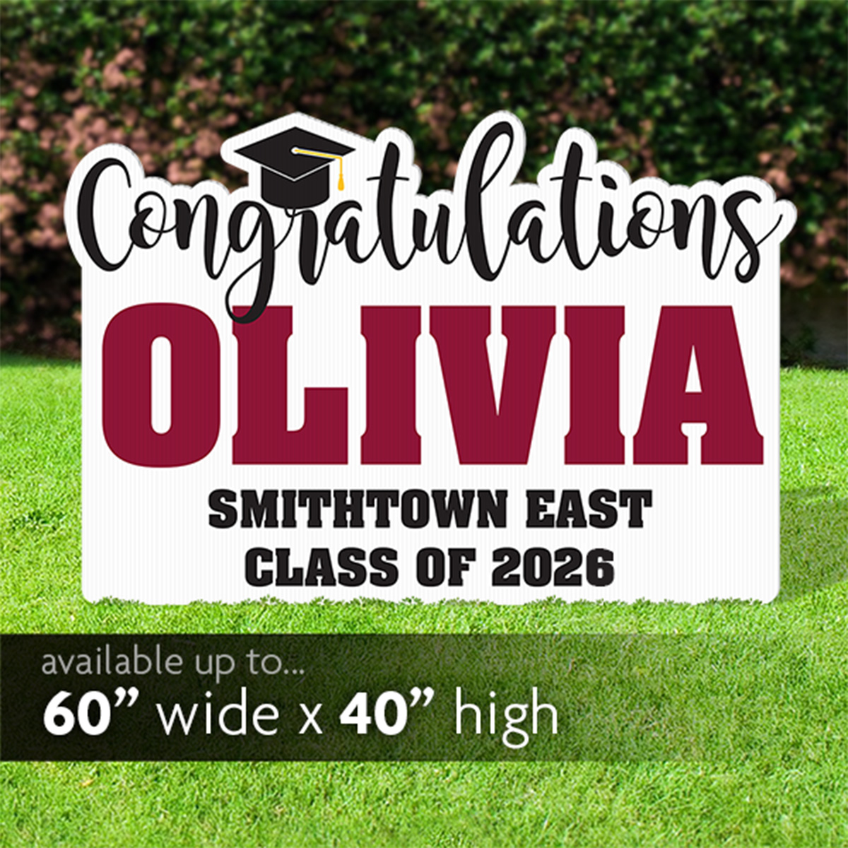 Personalized Grad Yard Sign
