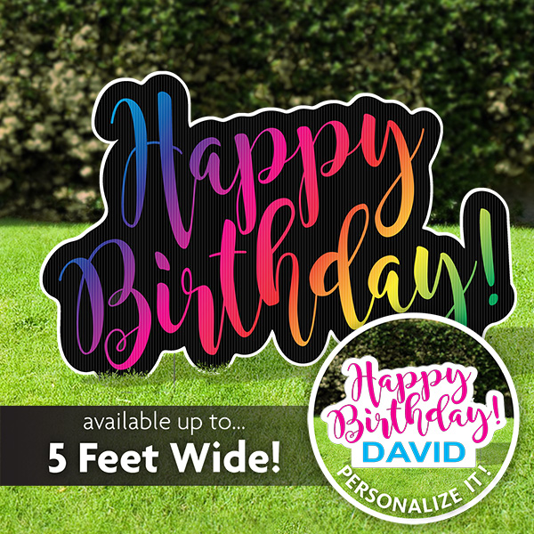 Personalized Happy Birthday Sign Custom Happy Birthday sign
