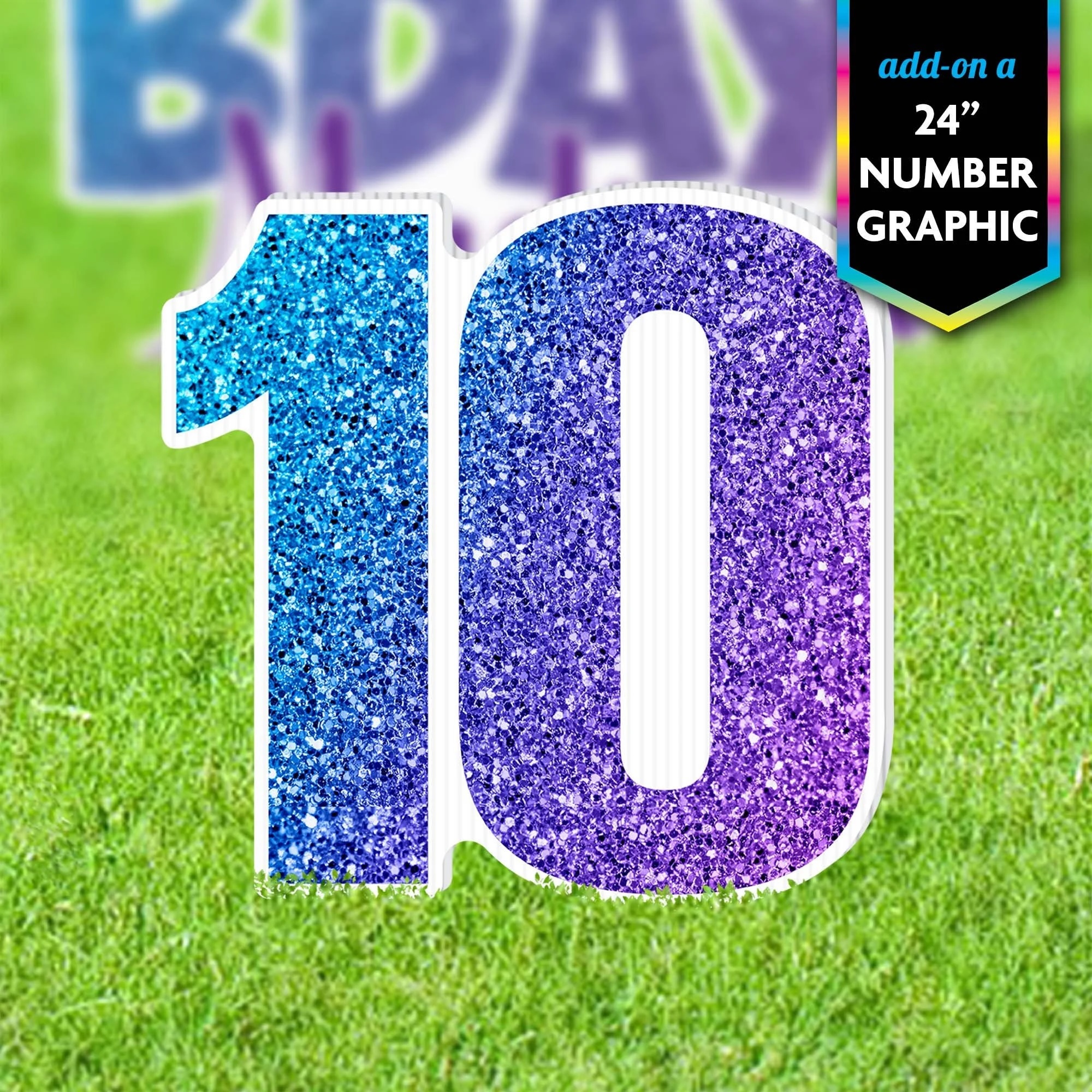 Large Number Lawn Sign