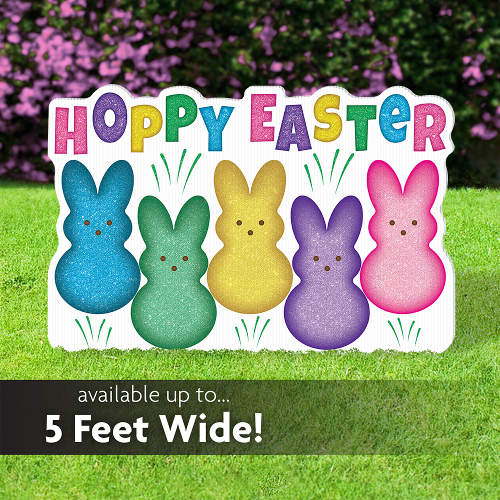 Hoppy Easter Lawn Sign