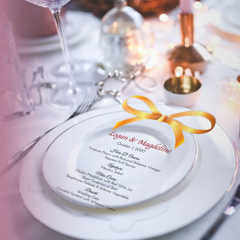 Acrylic Wedding Menu