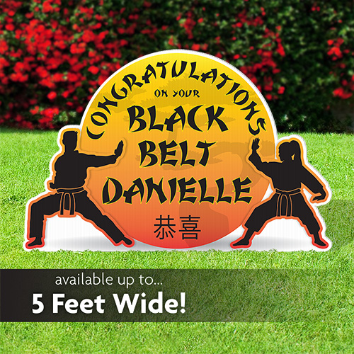 Congratulations Martial Arts Black Belt Lawn Sign