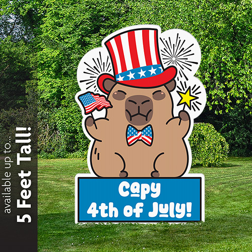 Capy 4th of July Capybara Lawn Sign