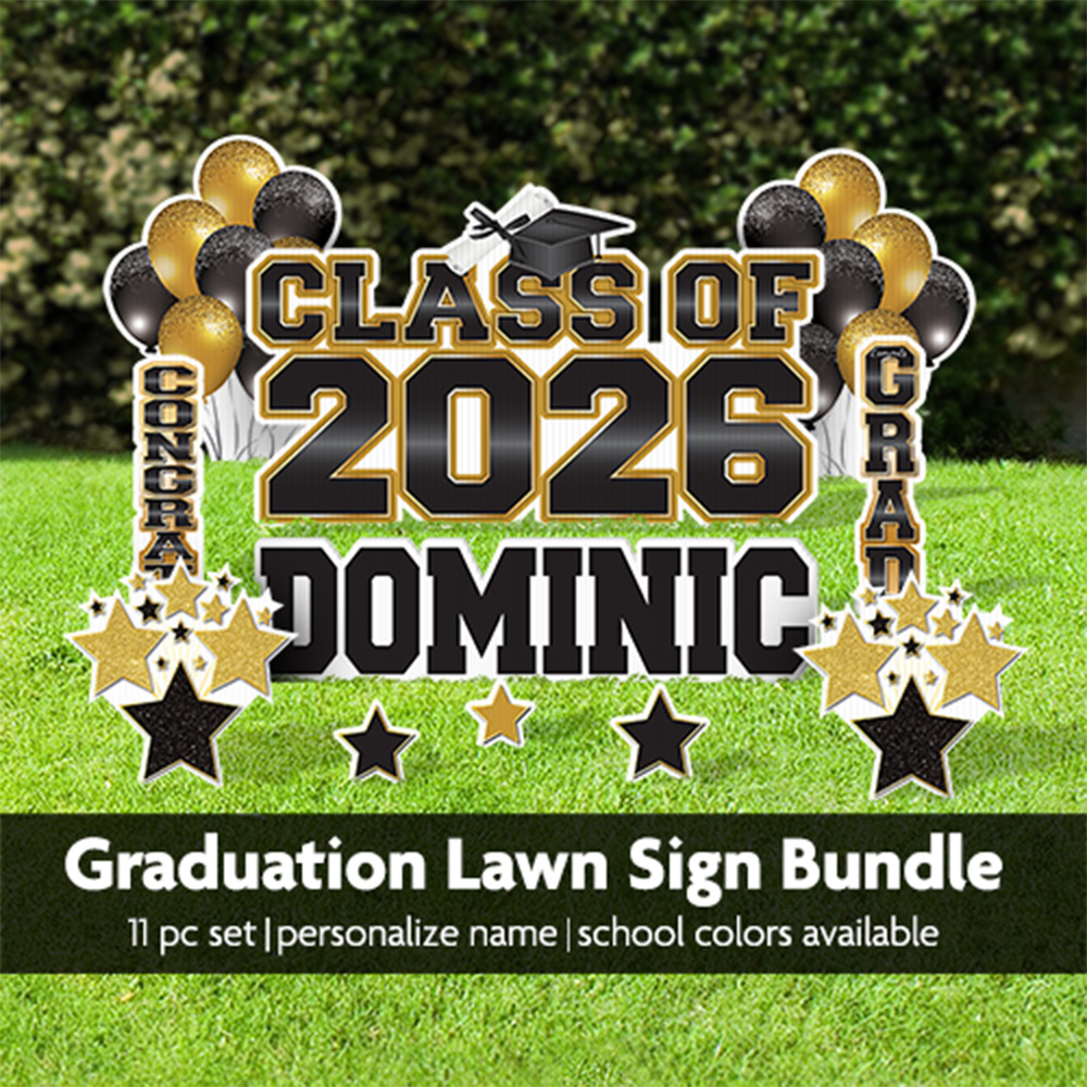 CLASS OF 2026, Graduation Yard Sign Bundle