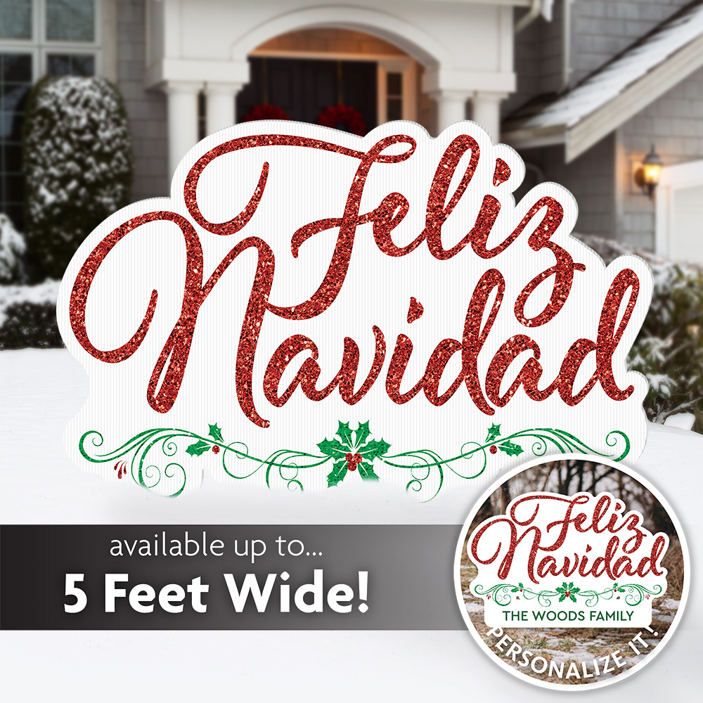 Feliz Navidad Yard Sign