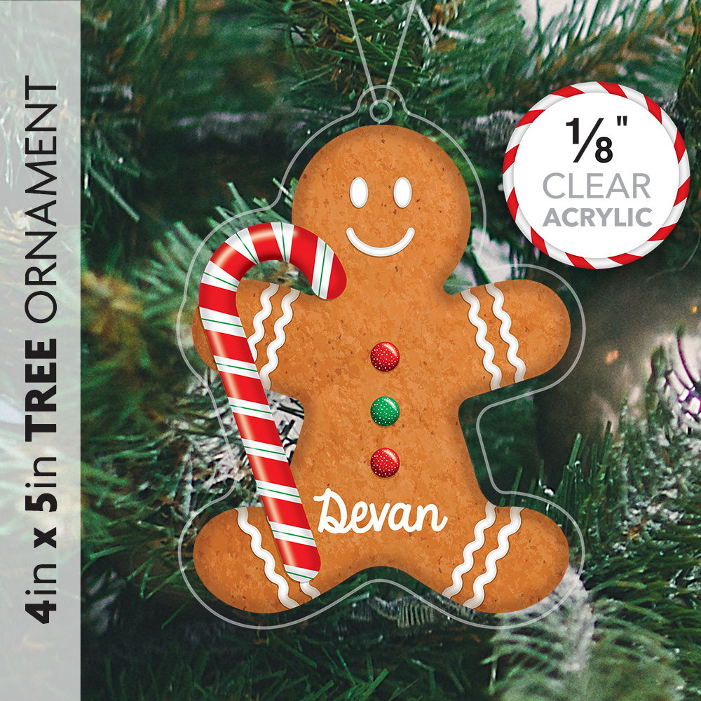 Gingerbread Man Acrylic Ornament