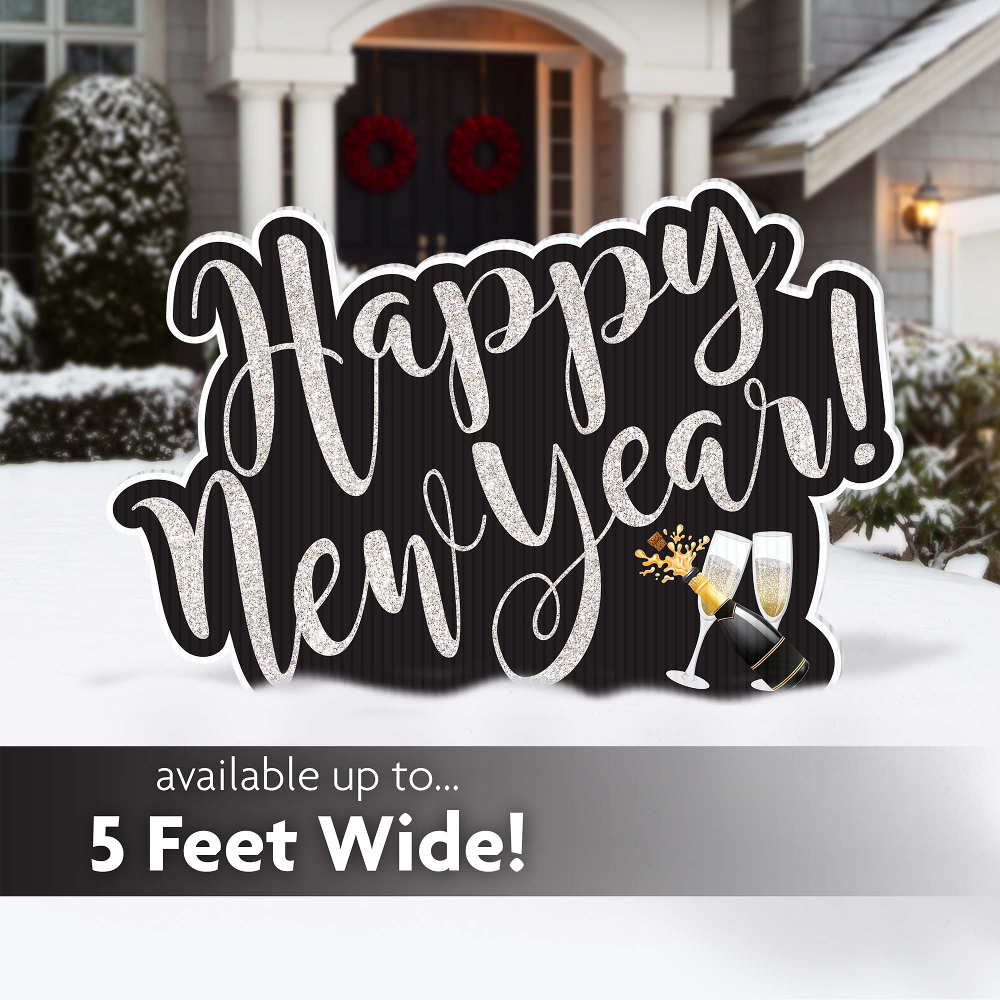 New Year Yard Sign