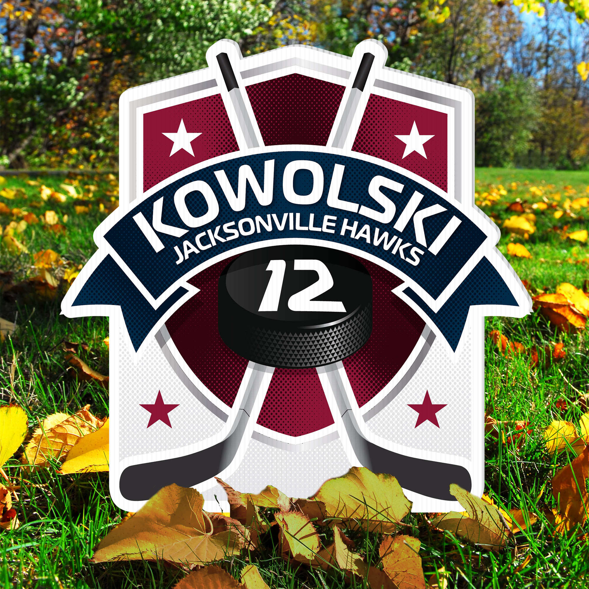 Hockey Team Yard Decoration