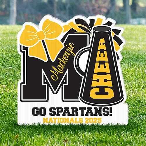 Amity POP Warner Cheer Squad Yard Sign