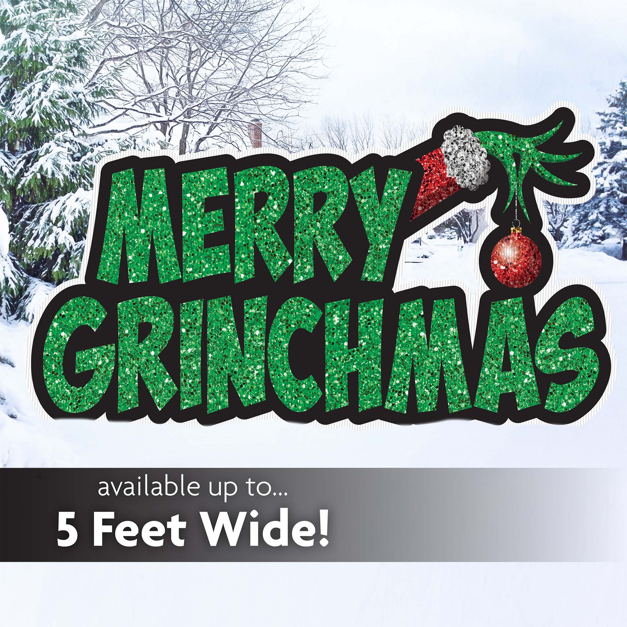 Merry Grinchmas Lawn Sign Merry Grinchmas Yard Sign