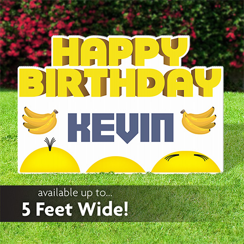 Yellow Underling Banana Birthday Lawn Sign
