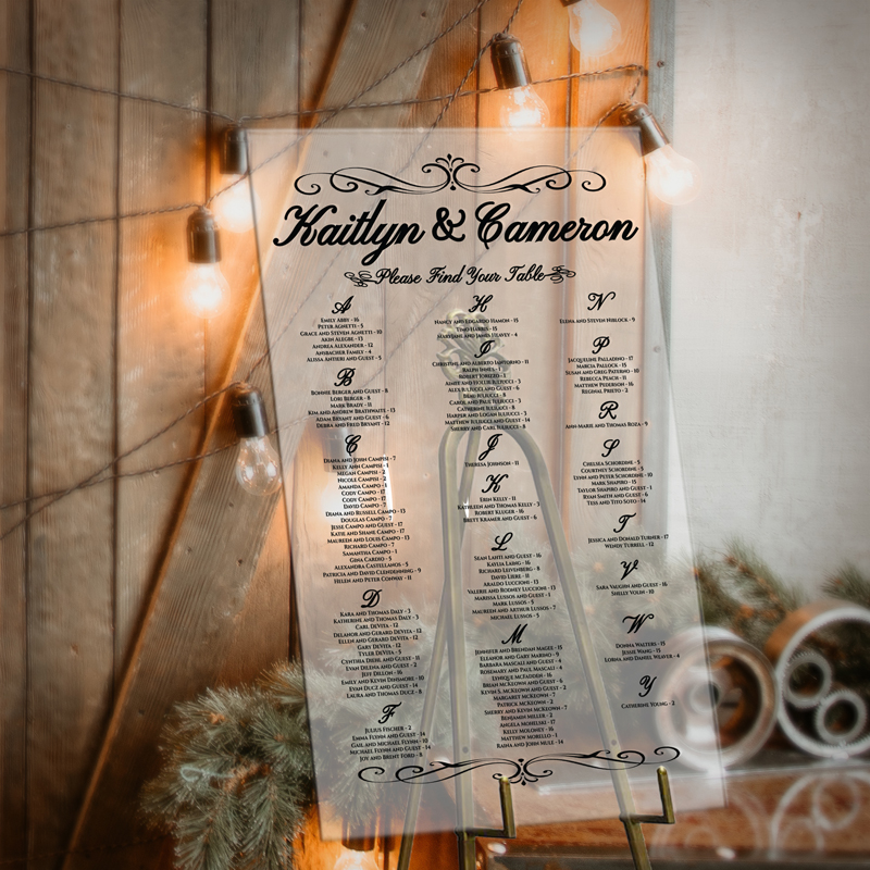 Acrylic Wedding Seating Chart