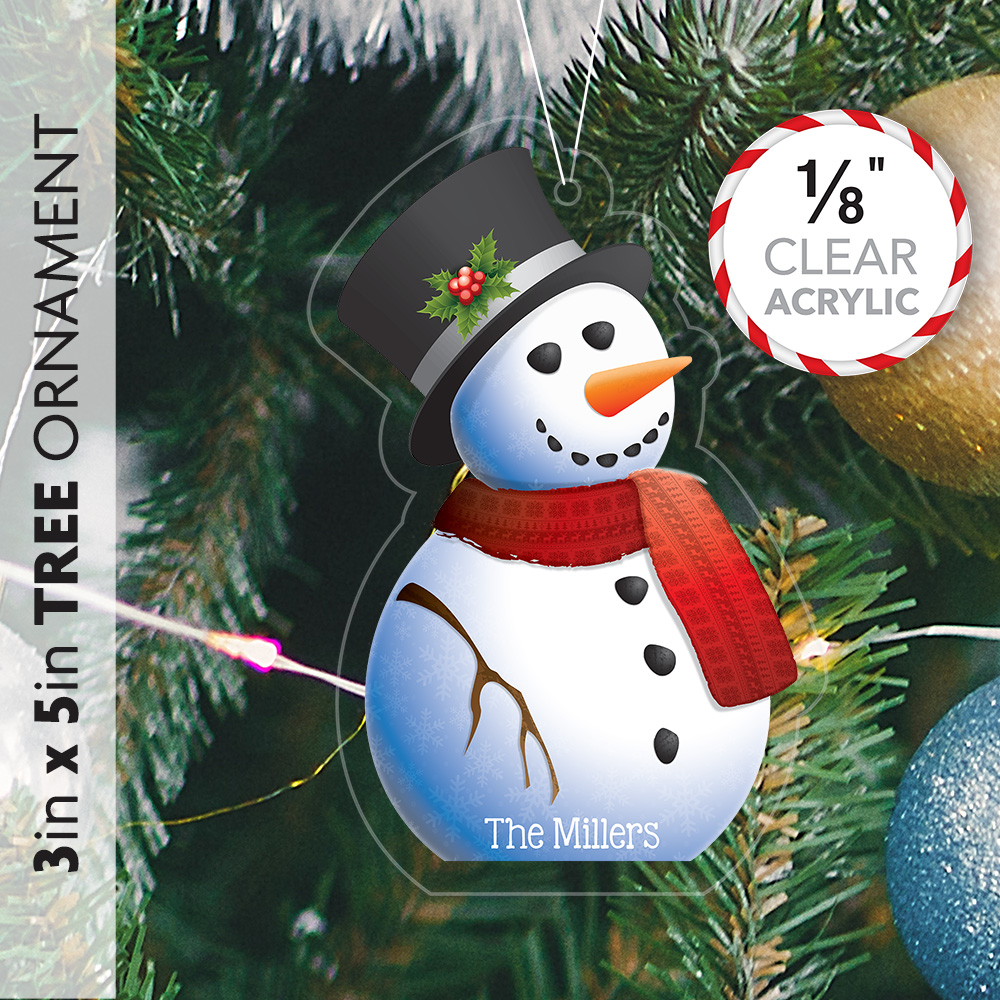 Snowman Acrylic Ornament