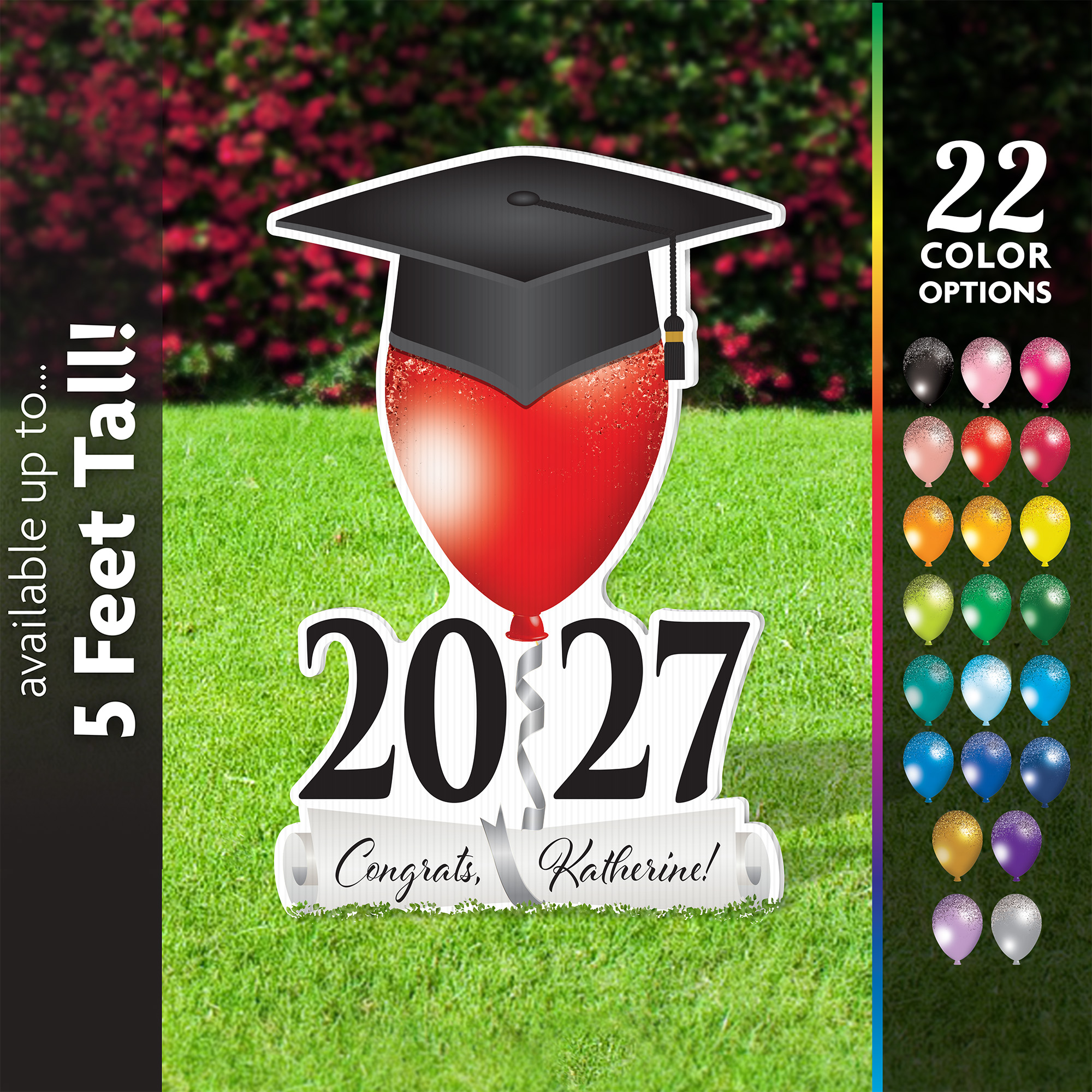 Graduate Balloon Diploma & Cap Sign 1