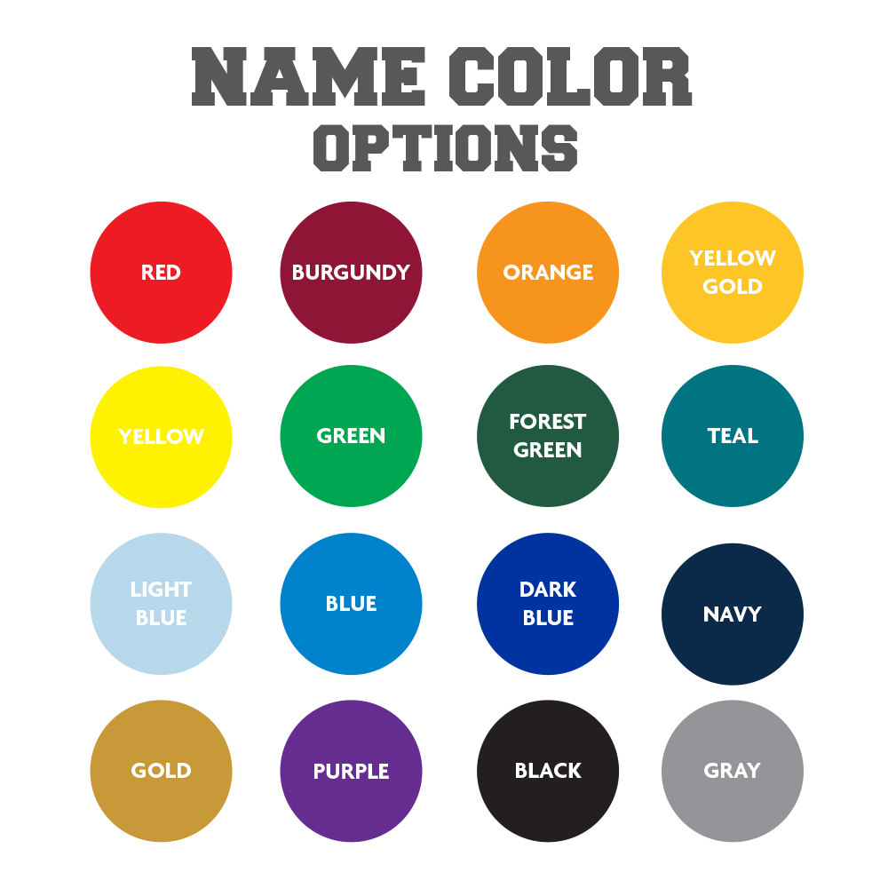 Fantasy Football Yard Signs Color Chart