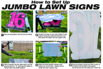 Jumbo Lawn Signs Set up
