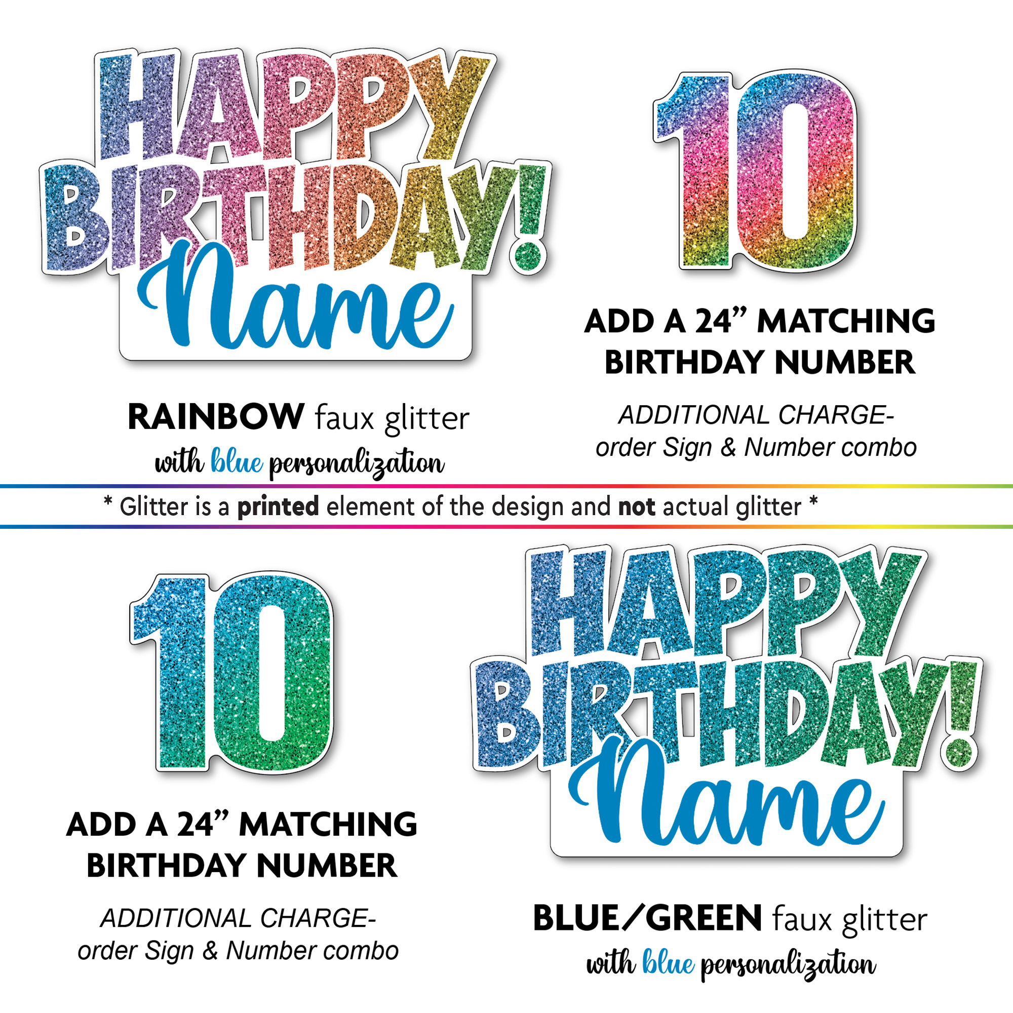 Faux Glitter Color Chart 1