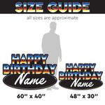 Chrome Birthday Lawn Sign 2