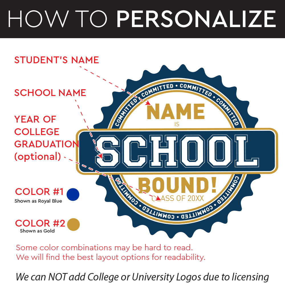 College Commitment Badge Lawn Sign 2