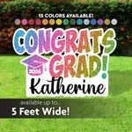 Congrats Grad Faux Glitter Sign 1