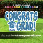 Congrats Grad Faux Glitter Sign 2