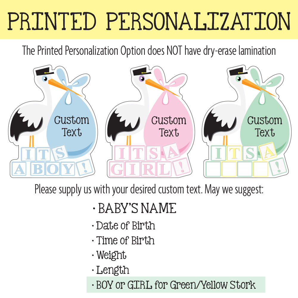 Stork Lawn Sign Baby Birth Announcement 5