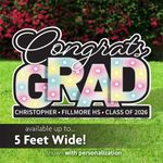 Congrats Grad with Light Congrats Grad with Light Effects lawn sign with personalization